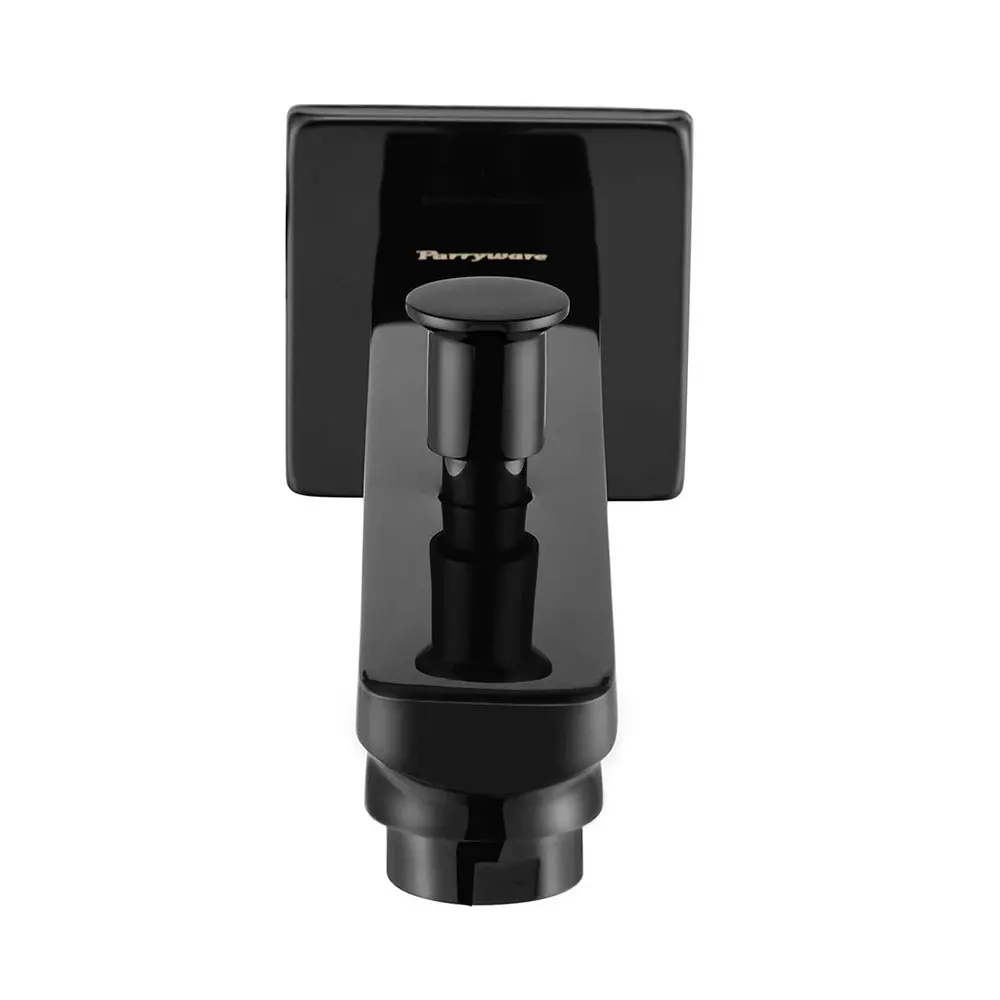 Parryware Spout with Diverter Quattro Shiny Black Chrome Finish, T2328A5