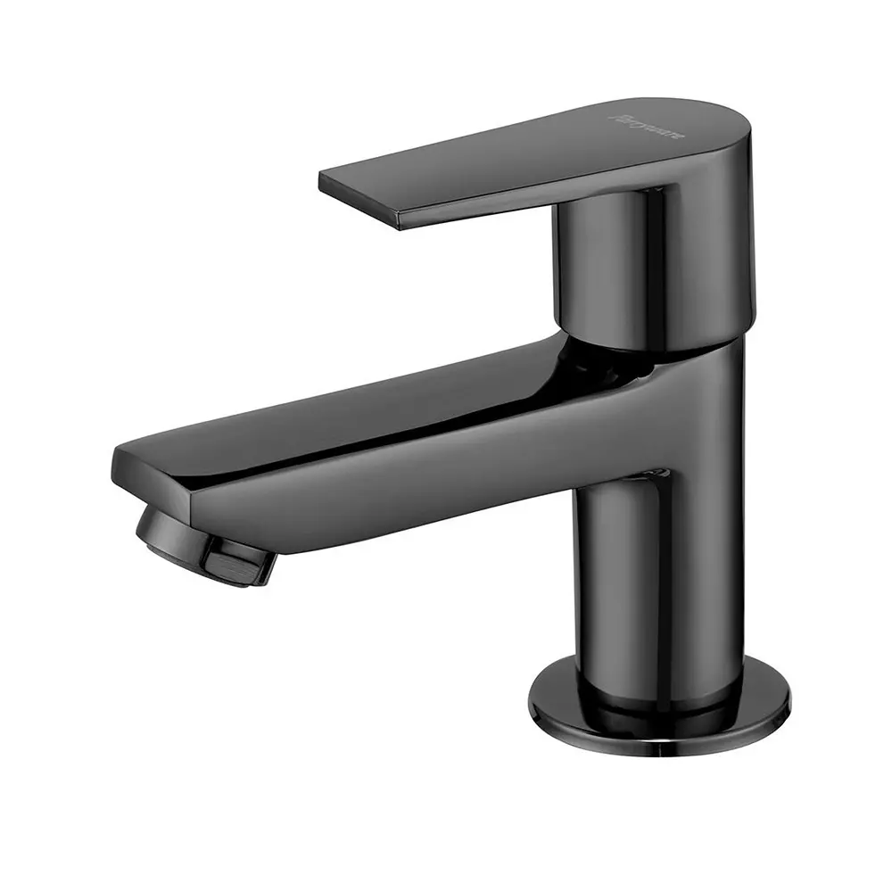 Parryware Pillar Cock Praseo Shiny Black Chrome Finish, G5801A5