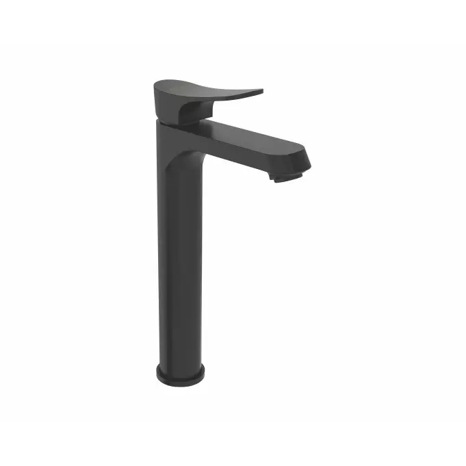 CERA PERLA Basin Mixer Single Lever Deck Mount PVD Finish Black Matte, F1012453BM