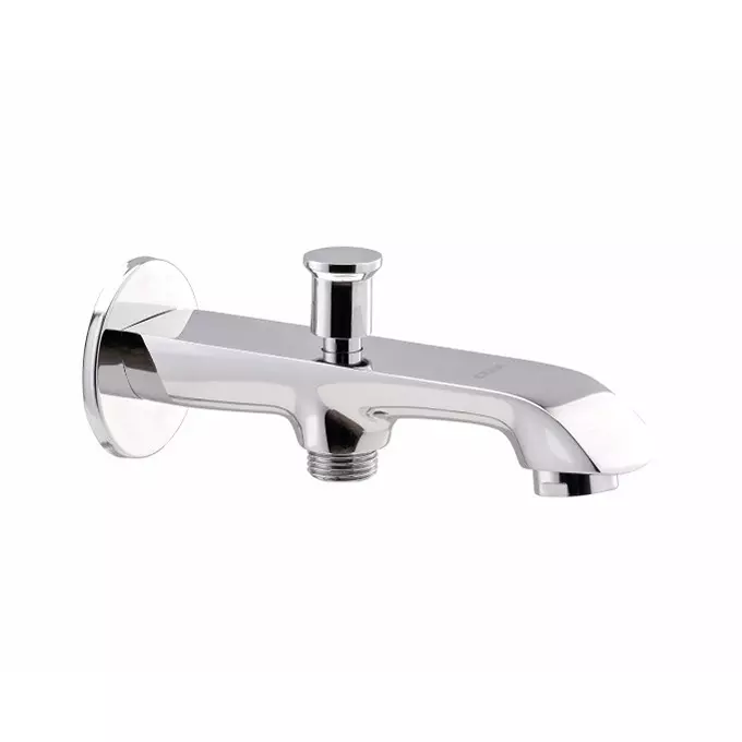 CERA CHROMO Bath Tub Spout Quarter Turn Wall Mount with Wall Flange and Button Arrangement, F1019662