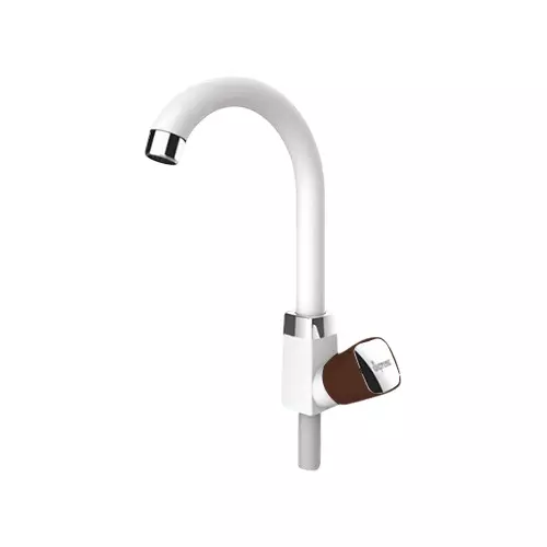 SUPREME Crown Series Swan Neck Sink Tap Round, Brown