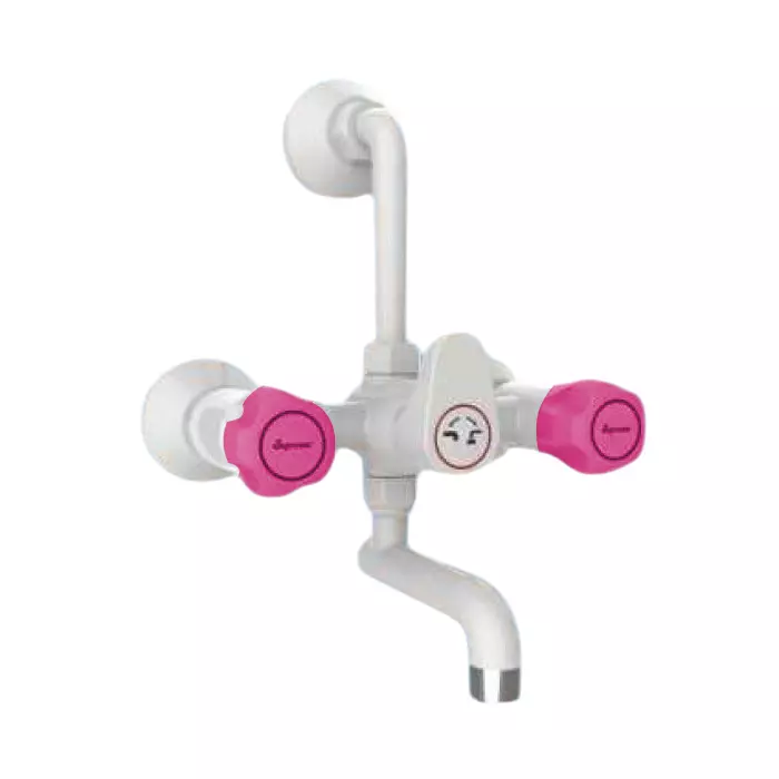 SUPREME Elegant Series Wall Mixer Quarter Turn Plastic, Pink