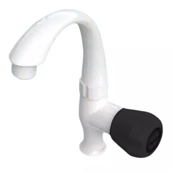 SUPREME Classic Series Swan Pillar Tap Quarter Turn Plastic, 'O' Black