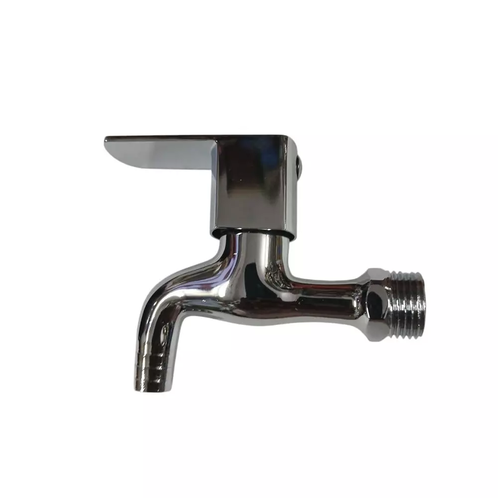 INDIA DREAMS Nozzel Bib Cock Brass Wall Mount Silver, ID_SS_097