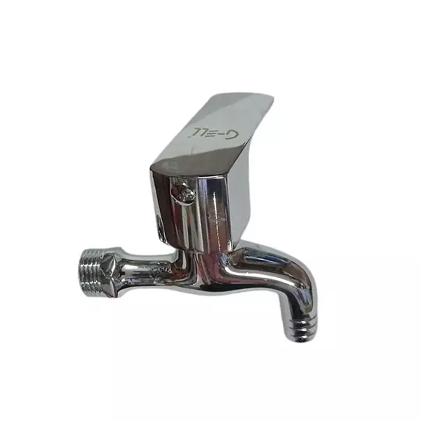 INDIA DREAMS Nozzel Bib Cock Brass Wall Mount Silver, ID_SS_097