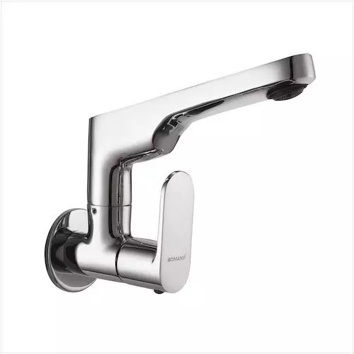 Somany Sink Cock with Casted Spout Signature Collection Thistle Series Chrome Finish Metal Body, 272211140271