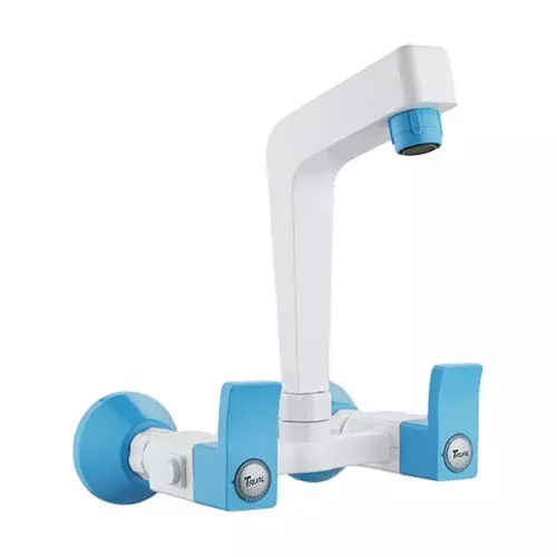 TRIJAL Spark Plus Sink Mixer Premium with Fiange White, Blue 15 mm Thread & 20 mm Spindle, SRP-114 (Pack of 12)