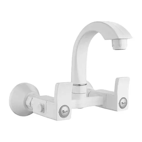 TRIJAL Guppy Sink Mixer With Flange White 15 mm Thread & 20 mm Spindle, GUP-113 (Pack of 12)