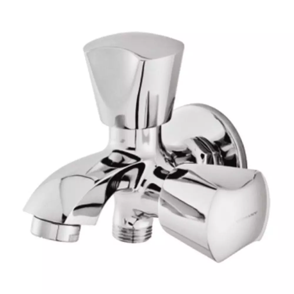 Somany Bib Tap Two Way Signature Collection Acme Series Chrome Finish Wall Mount, 272210030051