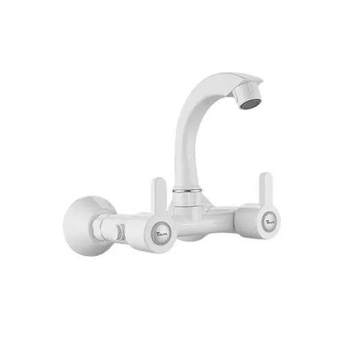 TRIJAL Dolphin Sink Mixer with Flange White, DOL-113 (Pack of 12)