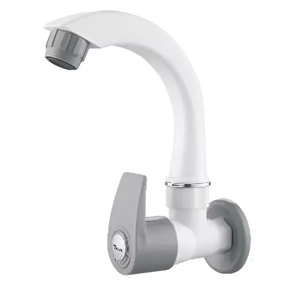 TRIJAL Silver Plus Sink Cock with Flange White, Grey, SLP-109