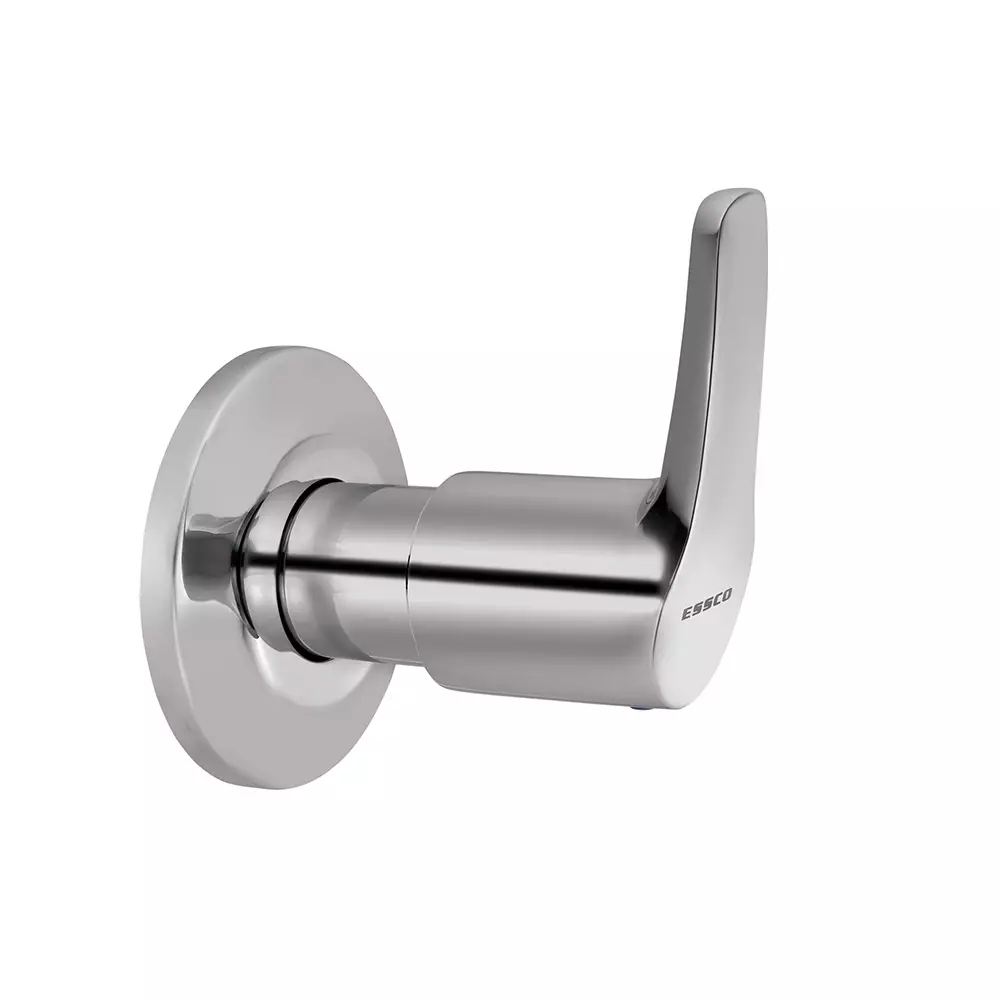 Essco by Jaquar Flush Cock Chrome Finish with Wall Flange 25 mm Size, STE-107081