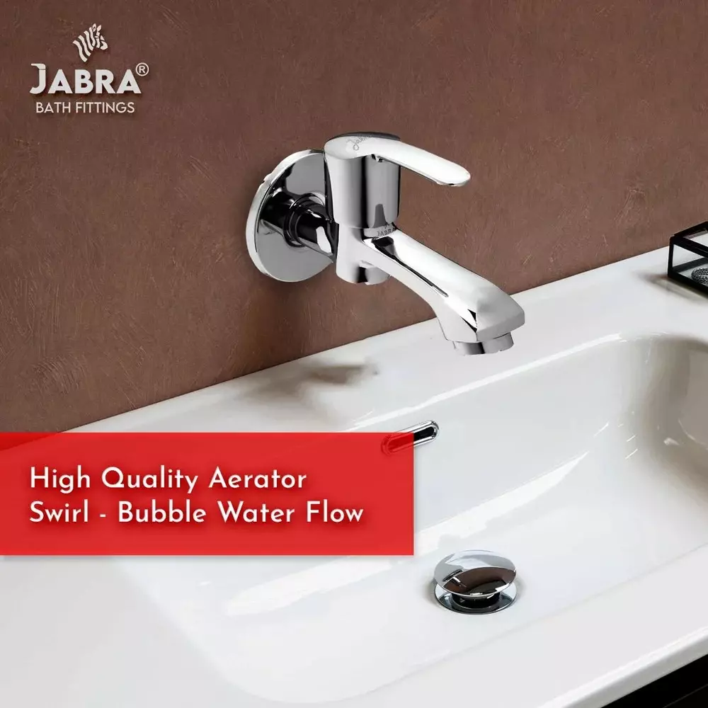 Jabra Bib Cock Aqua Series Brass Chrome Finish Wall Mount Silver