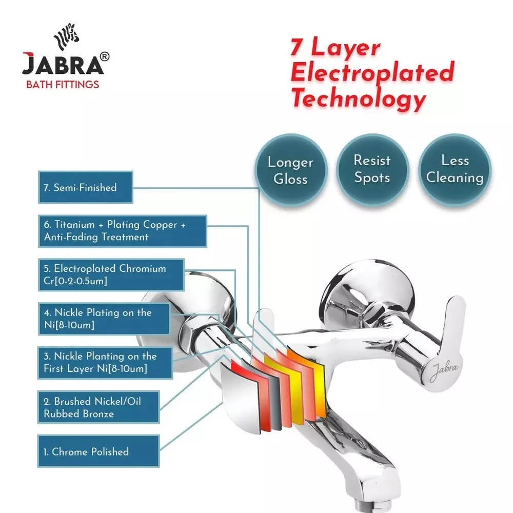 Jabra Non-Telephonic Aqua Series Brass Chrome Finish Wall Mount Silver