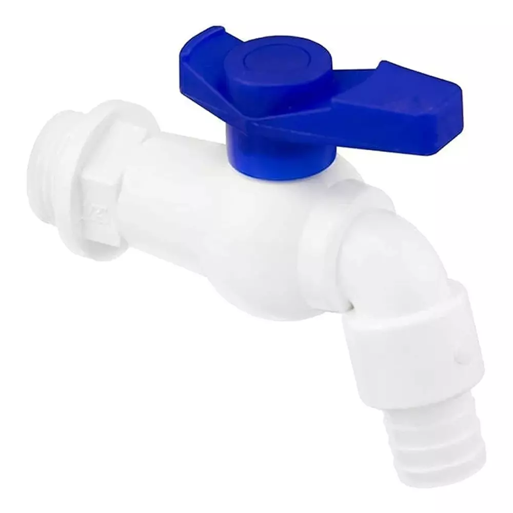 FITVIT Ball Valve Type Bib Cock 12.7 mm (1/2 Inch) Polypropylene (Pack of 50)