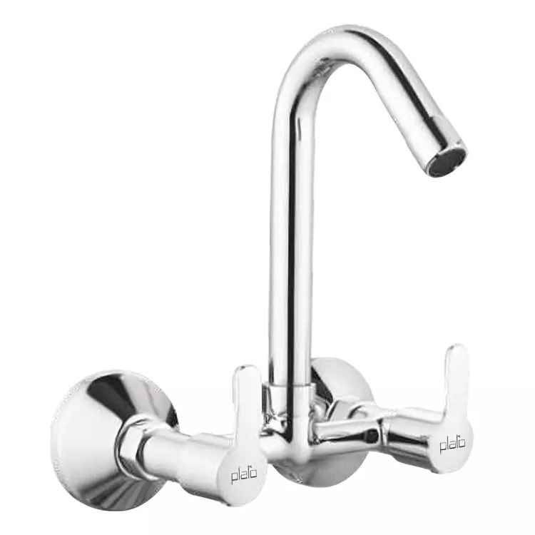 PLATO NEW AVOKA Series Sink Mixer Wall Mount Silver, AMC 011