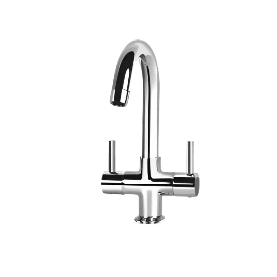 CASLLA Center Hole Basin Mixer Cobalt Series Brass Chrome Finish Silver, CAT-CHR-922309