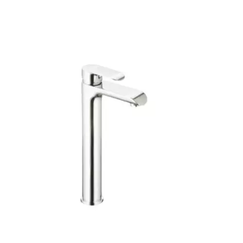 CASLLA Single Lever Basin Mixer Curl Series Brass Chrome Finish Silver, CRL-CHR-832302