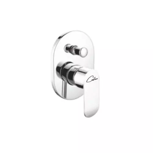 CASLLA Exposed Part Kit for Regular Divertor Curl Series Brass Chrome Finish Silver, CRL-CHR-832304