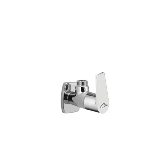 CASLLA Angle Valve with Wall Flange Croma Series Brass Chrome Finish Silver, COA-CHR-872320