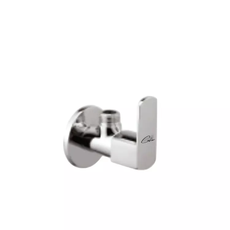 CASLLA Angle Valve with Wall Flange Cizu Series Brass Chrome Finish Silver, CI-CHR-752319