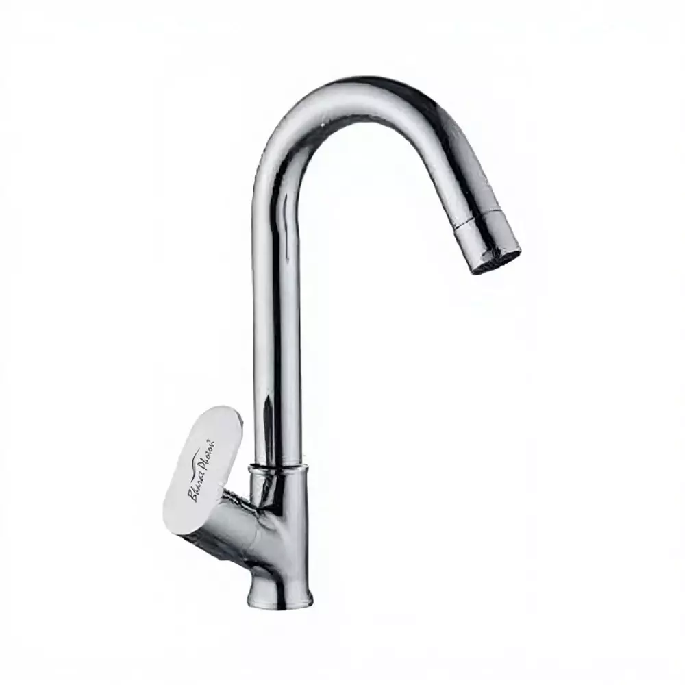 Bharat Photon Manual Tap Deck Mount Chrome Finish Silver Color Metal Body for Bathroom & Kitchen, BP-SLB-01