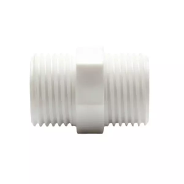 FITVIT Hex Nipple 1/2 inch (12.7 mm) PP Plastic