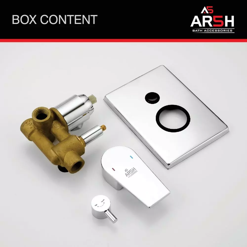 AR5H Concealed Body High Flow Diverter 4-Way with Exposed Part Kit Brass Chrome Finish, ARIA-0012