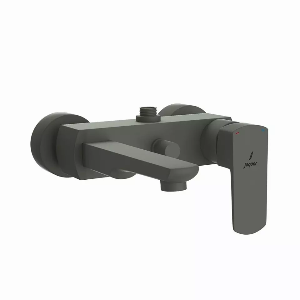 Jaquar Wall Mixer Kubix Prime Series Brass Graphite Finish Wall Mount, KUP-GRF-35115PM