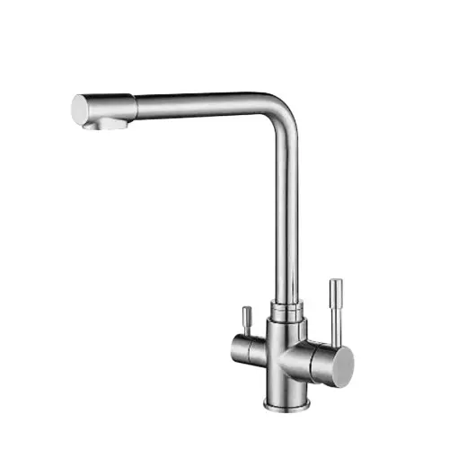 IVAS Single Lever Sink Mixer Tap with Swivel Spout & RO Provision Table Mounted Chrome Finish Silver for Bathroom & Toilets Use, IM12009954