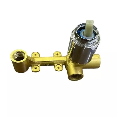 IVAS Elanza Single Lever Concealed Diverter Wall Mounted Chrome Finish Silver & Golden for Bathroom & Toilets Use, IM12009055