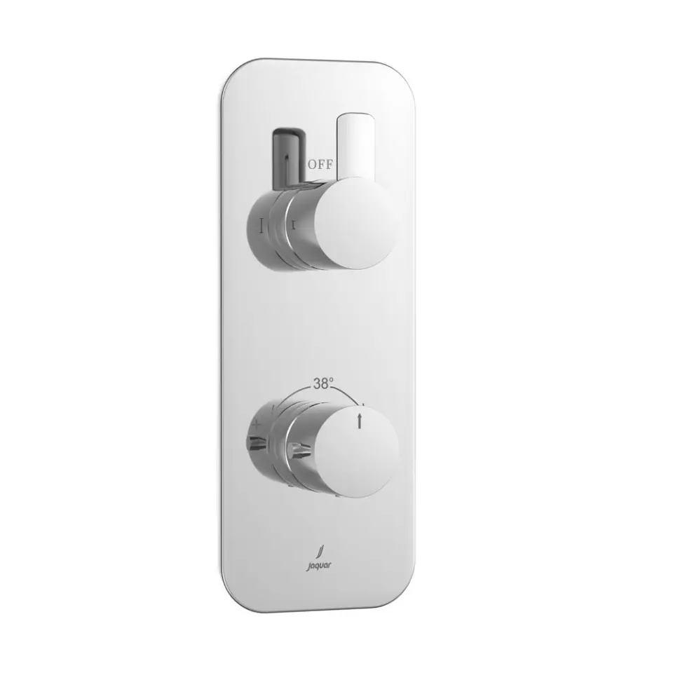Jaquar Fusion Prime 2-Way Diverter Aquamax Exposed Part Kit of Thermostatic Shower Mixer Silver Stainless Steel for Home Use, FUP-CHR-29681NKPM