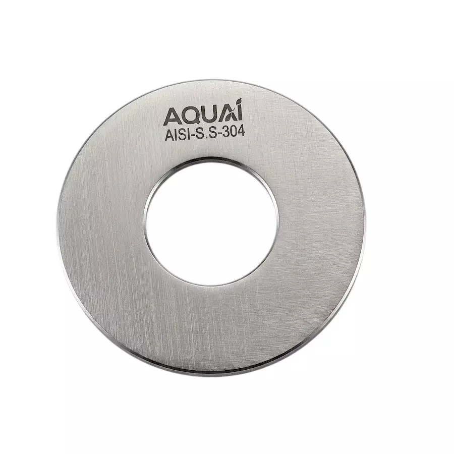 Aquai Pillar Tap Flange Stainless Steel Silver for Bathroom Use, BH-5000