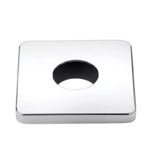 Aquai Square Flange Stainless Steel 50x50 mm Size Silver for Bathroom Use, NM-6099