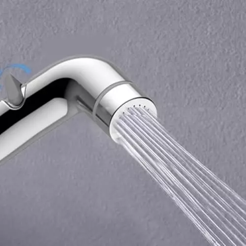 ELEGANT CASA Health Faucet (Handheld Bidet) Lever Round Type ABS Body & Stainless Steel 1 m Hose Chrome Finish