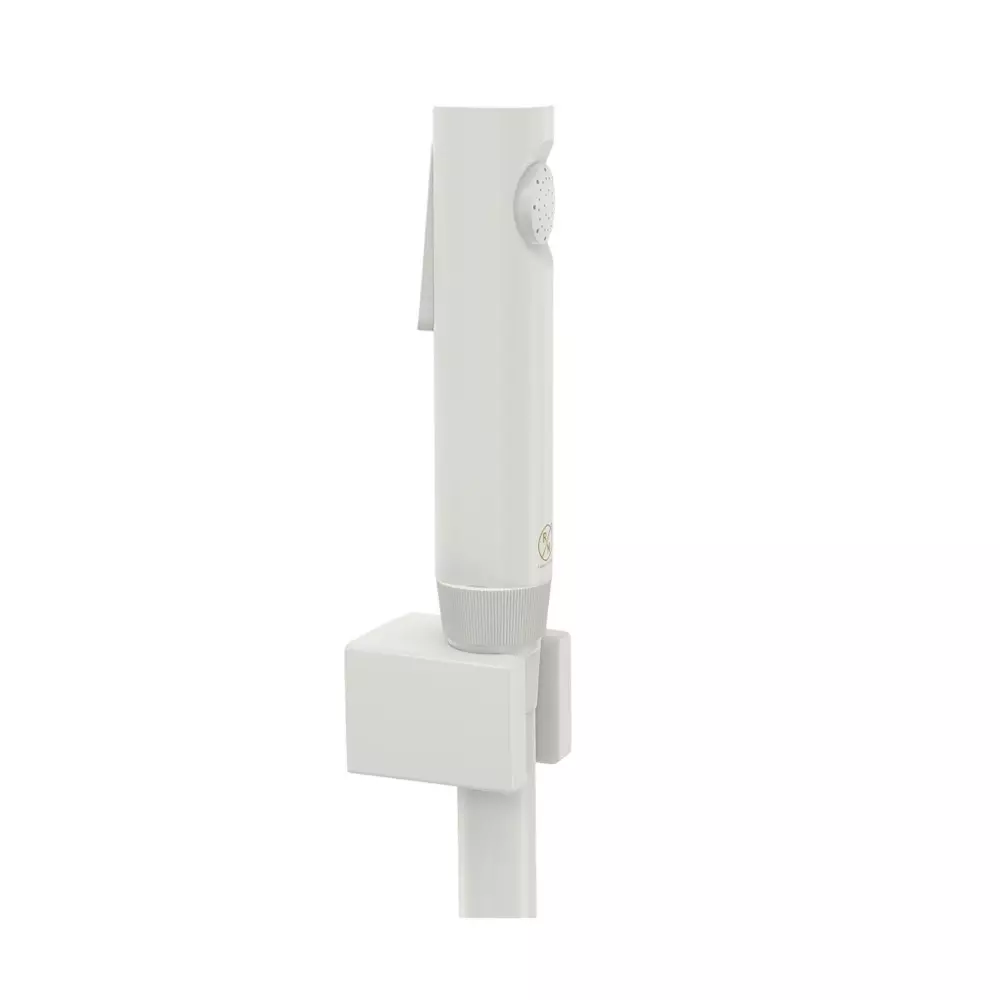 RN Health Faucet PTMT White with 1.25 m Shower Hose & Holder, RNPHF01A22