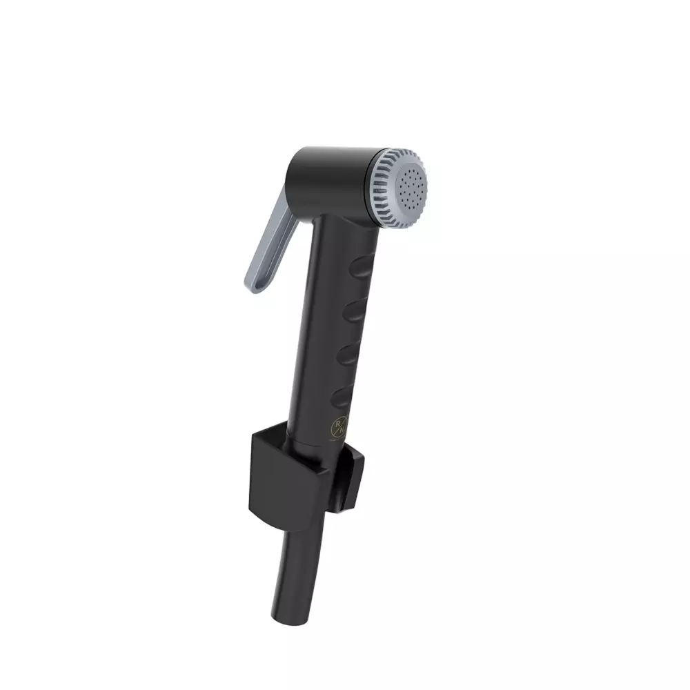 RN Health Faucet PTMT Metallic Grey & Black with 1.25 m Shower Hose & Holder, RNHFS09B09