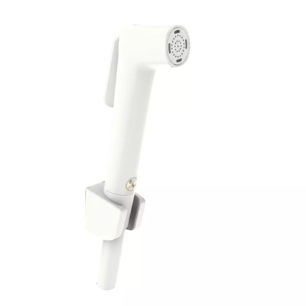 RN Health Faucet PTMT White with 1.25 m Shower Hose & Holder, RNHFT01A01