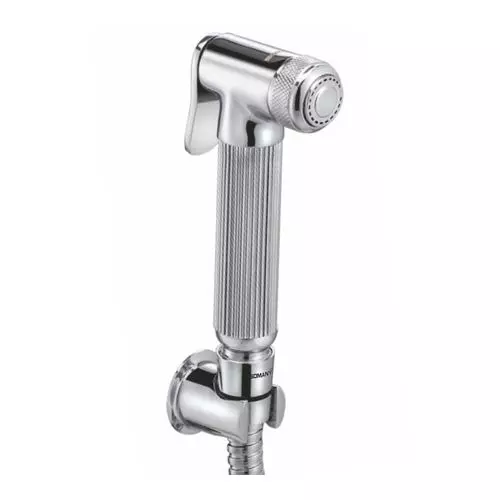 Somany Health Faucet with Tube and Hook Brass Body Chrome Finish Silver Color, 272150680041