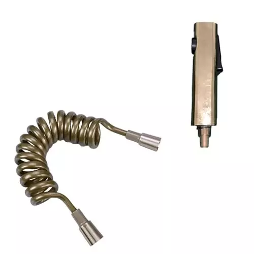 ELEGANT CASA Compact Health Faucet (Handheld Bidet) ABS Body with Antique Valve 1.5 m Hose Gold Finish