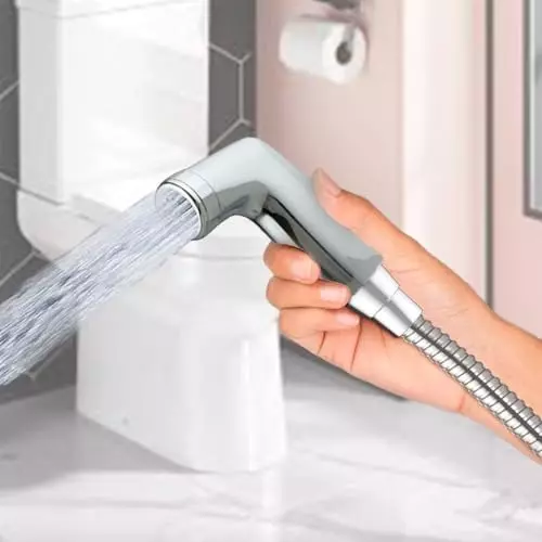 ELEGANT CASA Health Faucet (Handheld Bidet) Gun Brezza Type Stainless Steel Chrome Finish