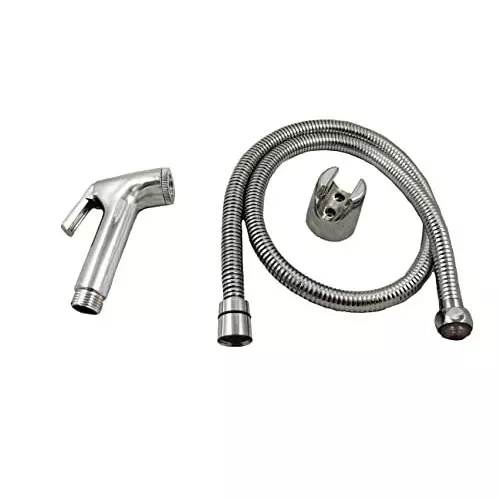 ELEGANT CASA Health Faucet (Handheld Bidet) Conti Type ABS Body & Stainless Steel 1.5 m Hose Chrome Finish