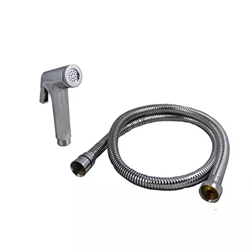 ELEGANT CASA Health Faucet (Handheld Bidet) Conti Type ABS Body & Stainless Steel 1.5 m Hose Chrome Finish