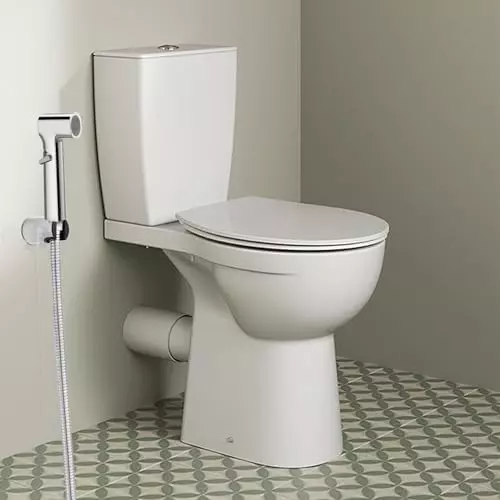 ELEGANT CASA Portable Health Faucet (Handheld Bidet) Lever Square Type Stainless Steel Chrome Finish