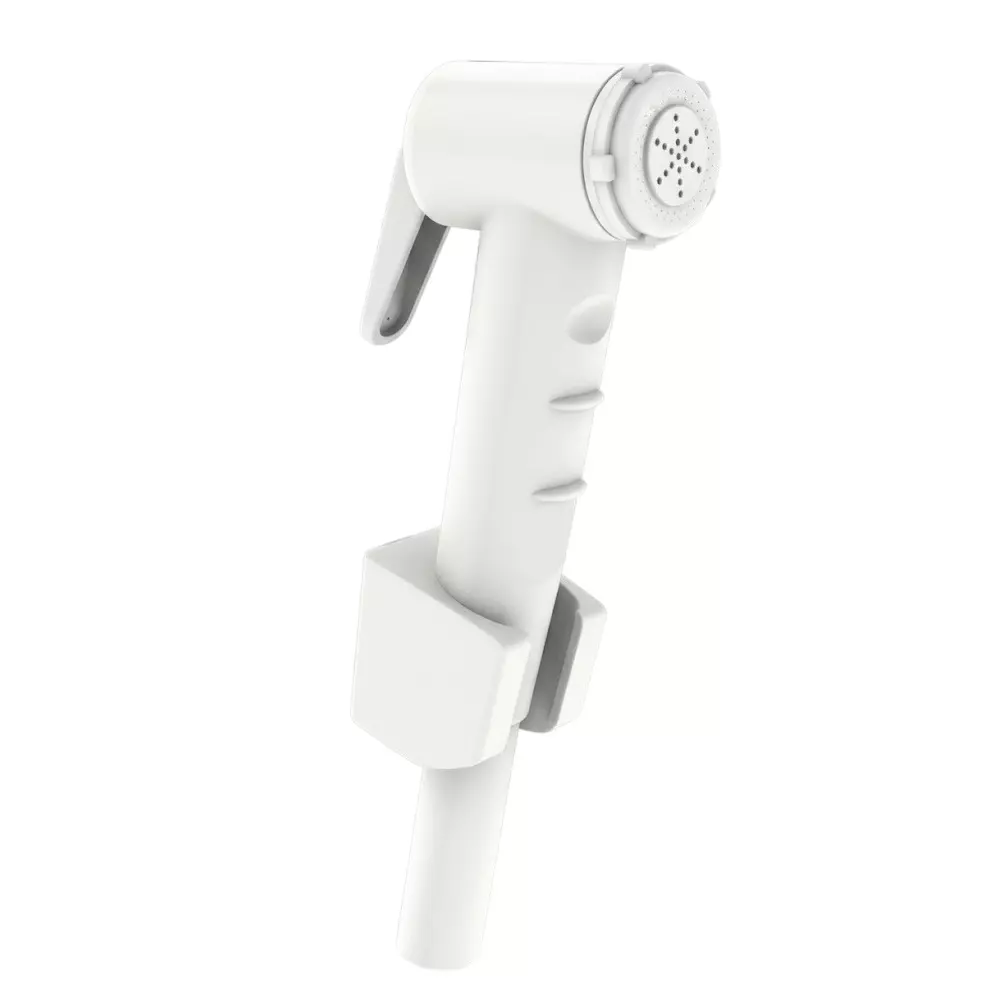 RN Health Faucet PTMT White with 1.25 m Shower Hose & Holder, RNHFF01A01