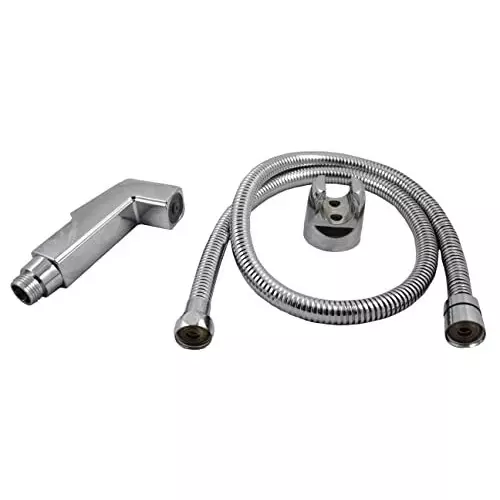 ELEGANT CASA Health Faucet (Handheld Bidet) Ludo Type ABS Body & Stainless Steel 1.5 m Hose Chrome Finish