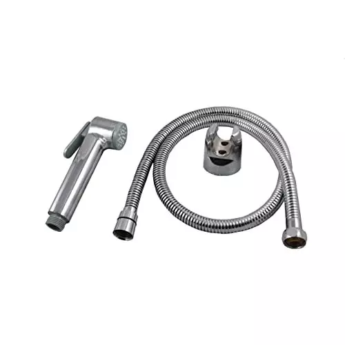 ELEGANT CASA Health Faucet (Handheld Bidet) Grohe Type ABS Body & Stainless Steel 1 m Hose Chrome Finish