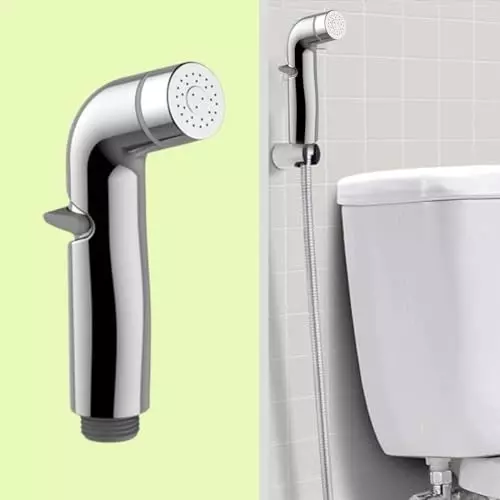 ELEGANT CASA Portable Health Faucet (Handheld Bidet) Lever Round Type ABS body Chrome Finish
