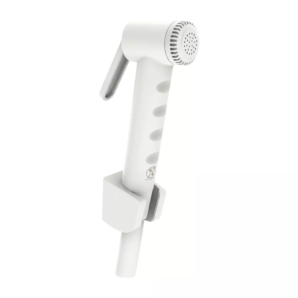 RN Health Faucet PTMT White with 1.25 m Shower Hose & Holder, RNHFS01A01