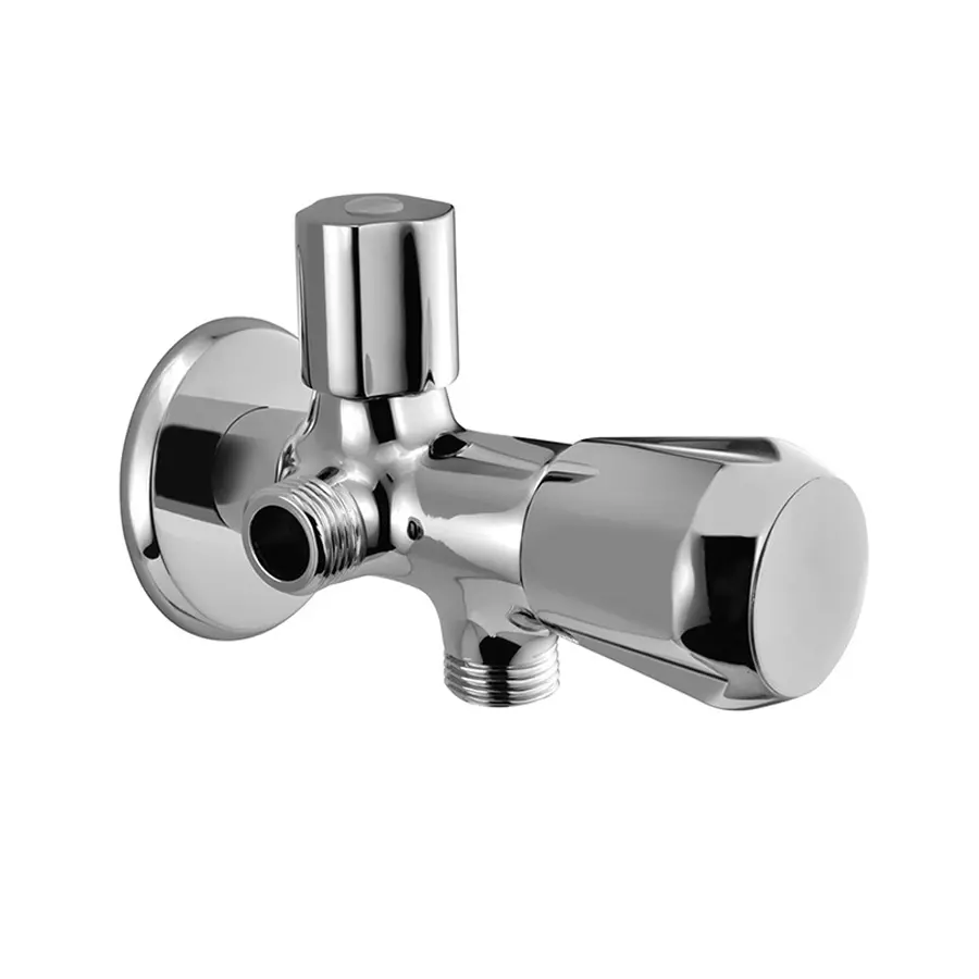 Essco by Jaquar MQT-CHR-526AFKN Chrome Finish Silver Stainless Steel 2 Way Angle Valve